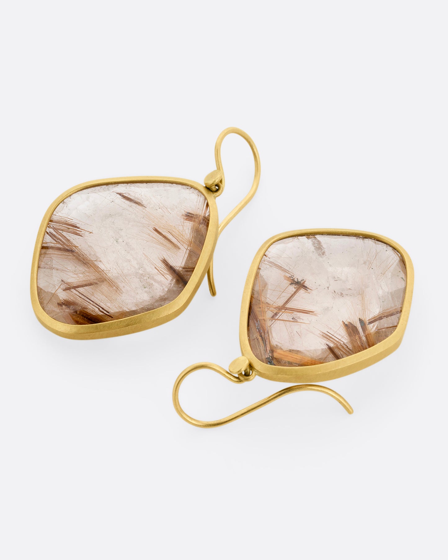 Rutilated Quartz Drop Earrings