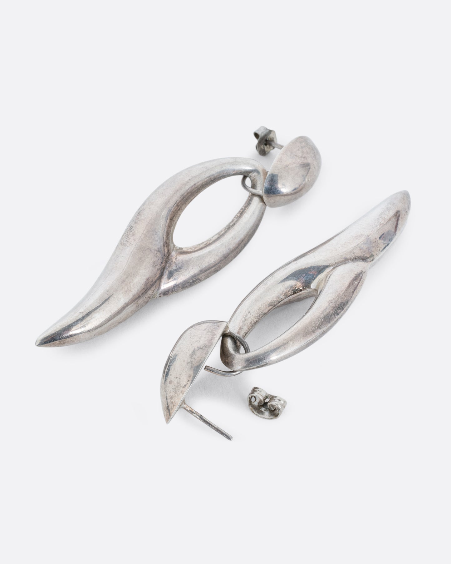 Long Abstract Drop Earrings