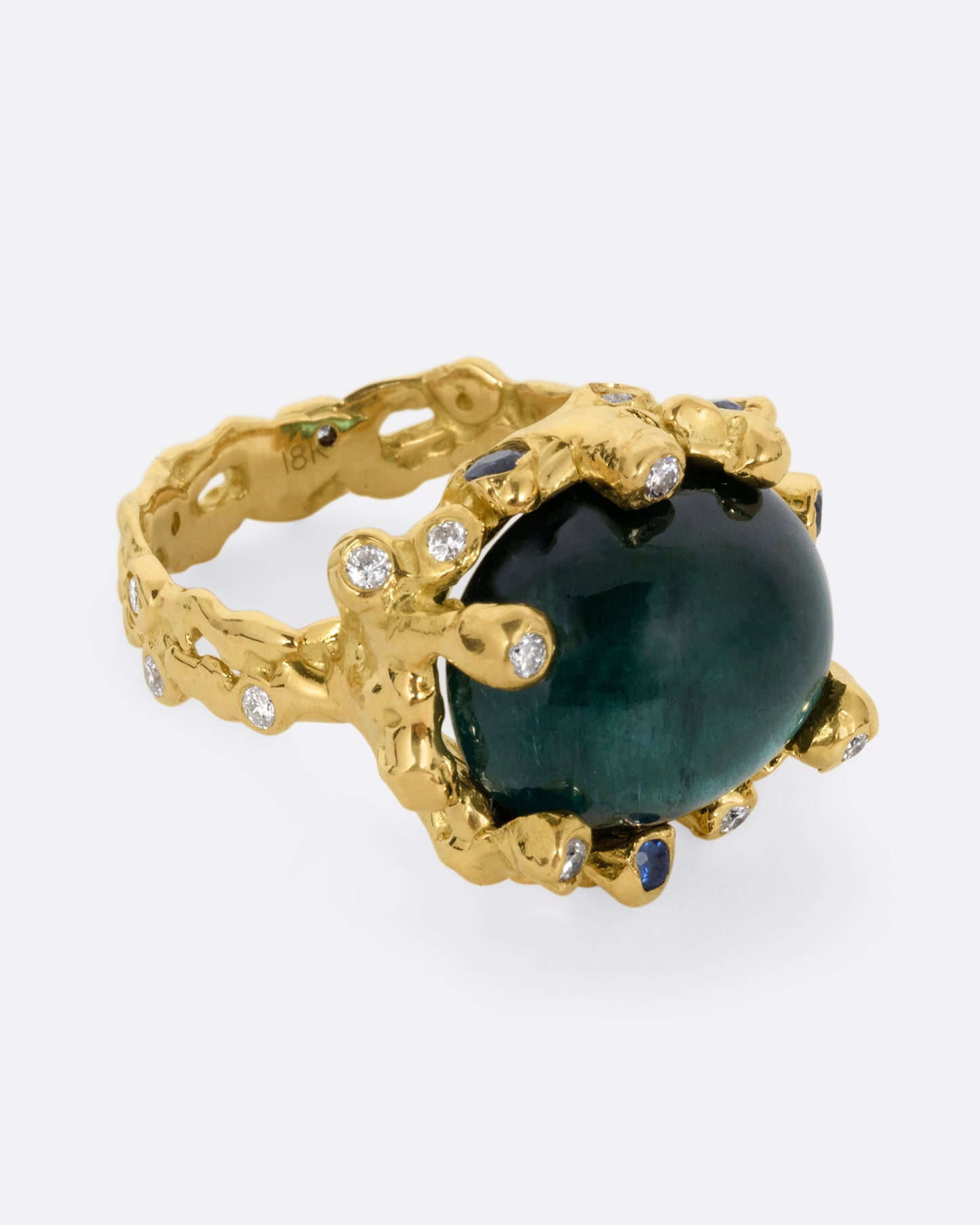 Indicolite Tourmaline Ring