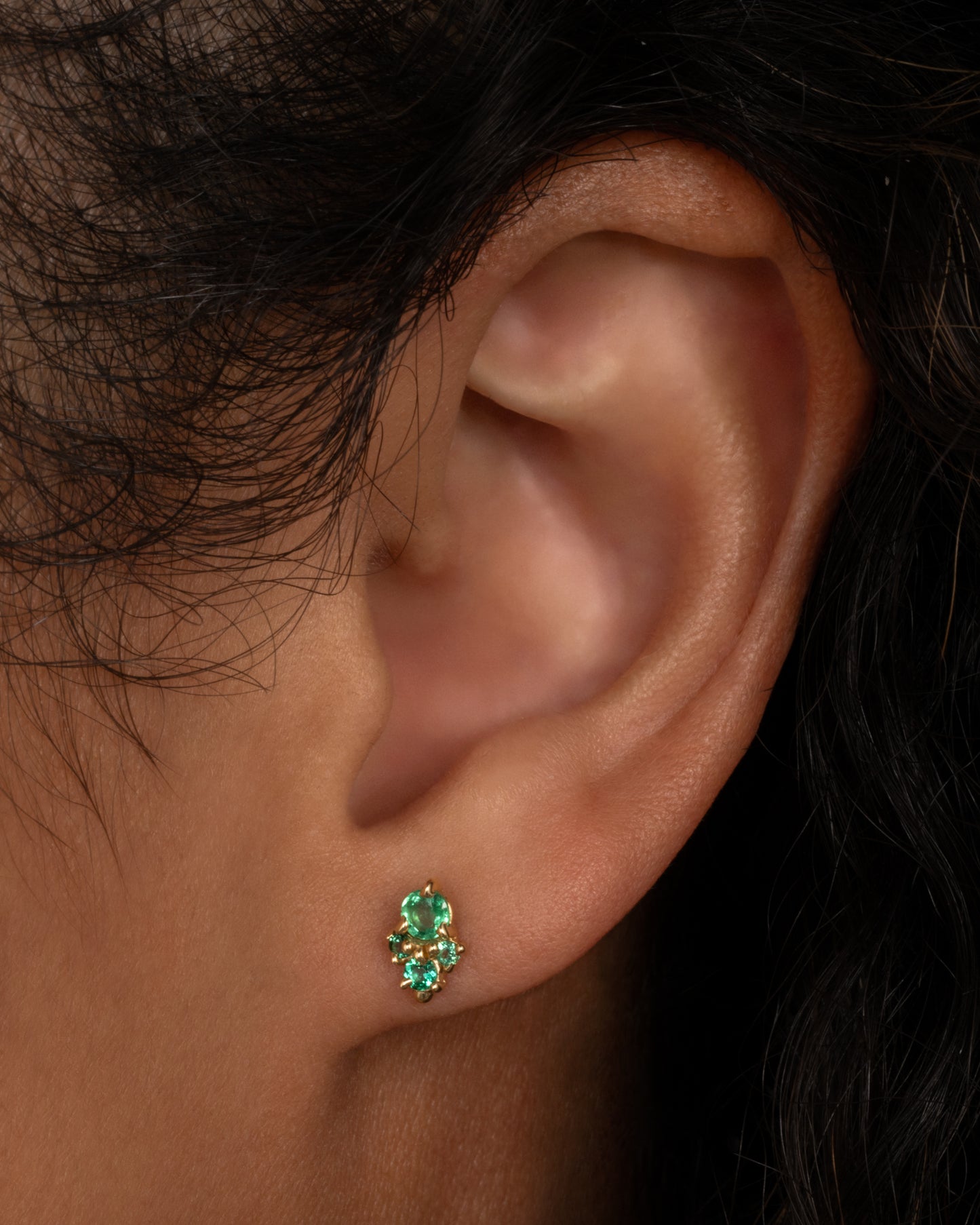 Nova Emerald Stud Earring