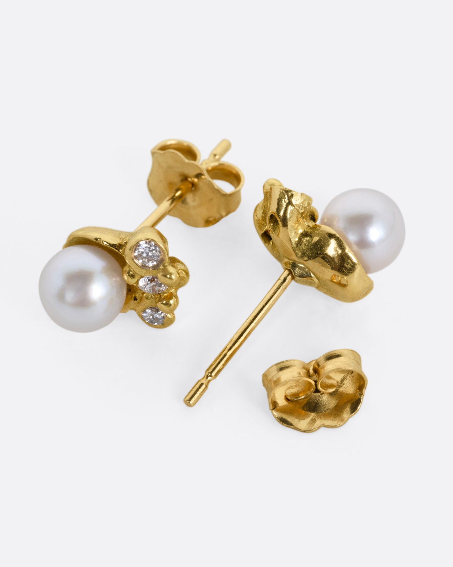 Full Moon and Stars Stud Earrings