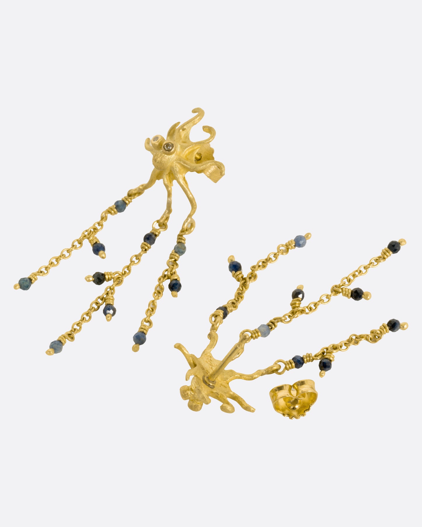 Octopus Dangle Stud Earrings