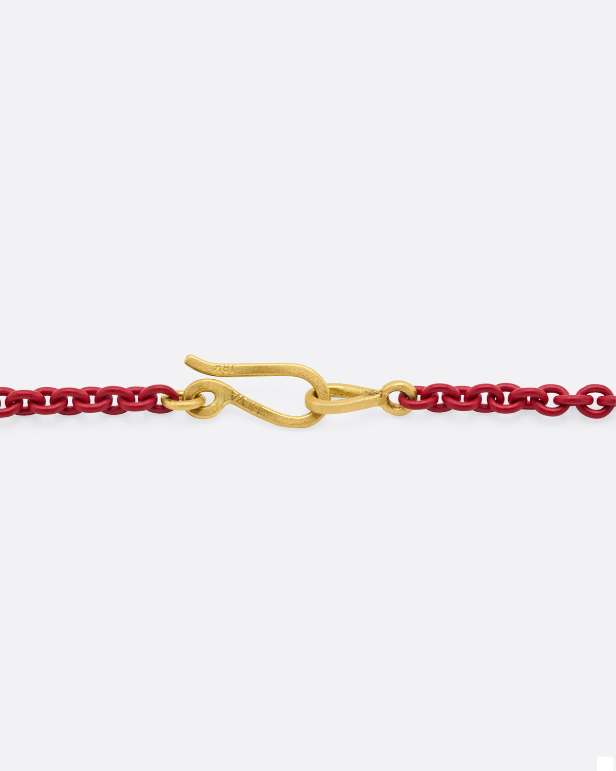 Burgundy Acrylic Coated Chain Necklace