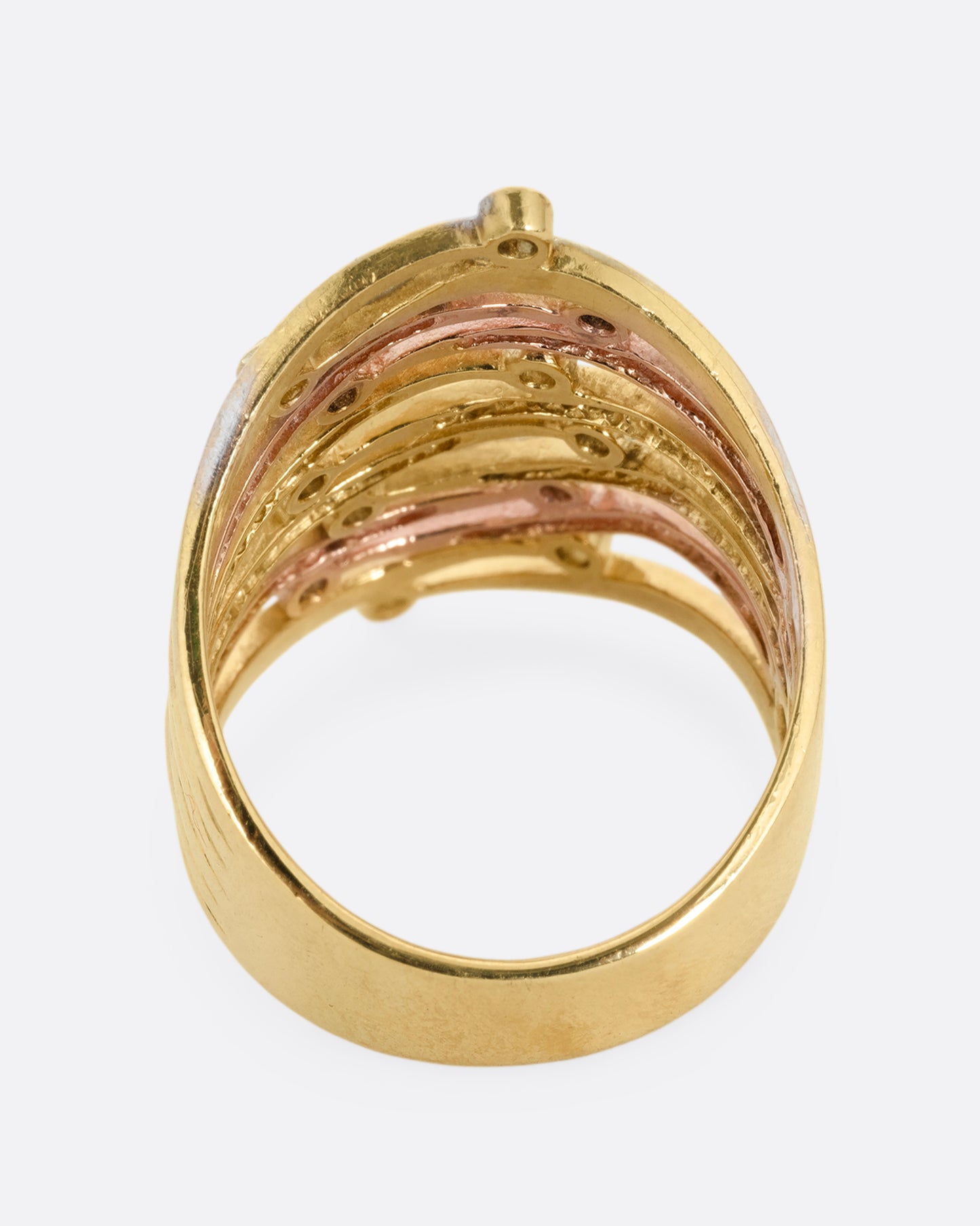 Wide Multiband Diamond Ring