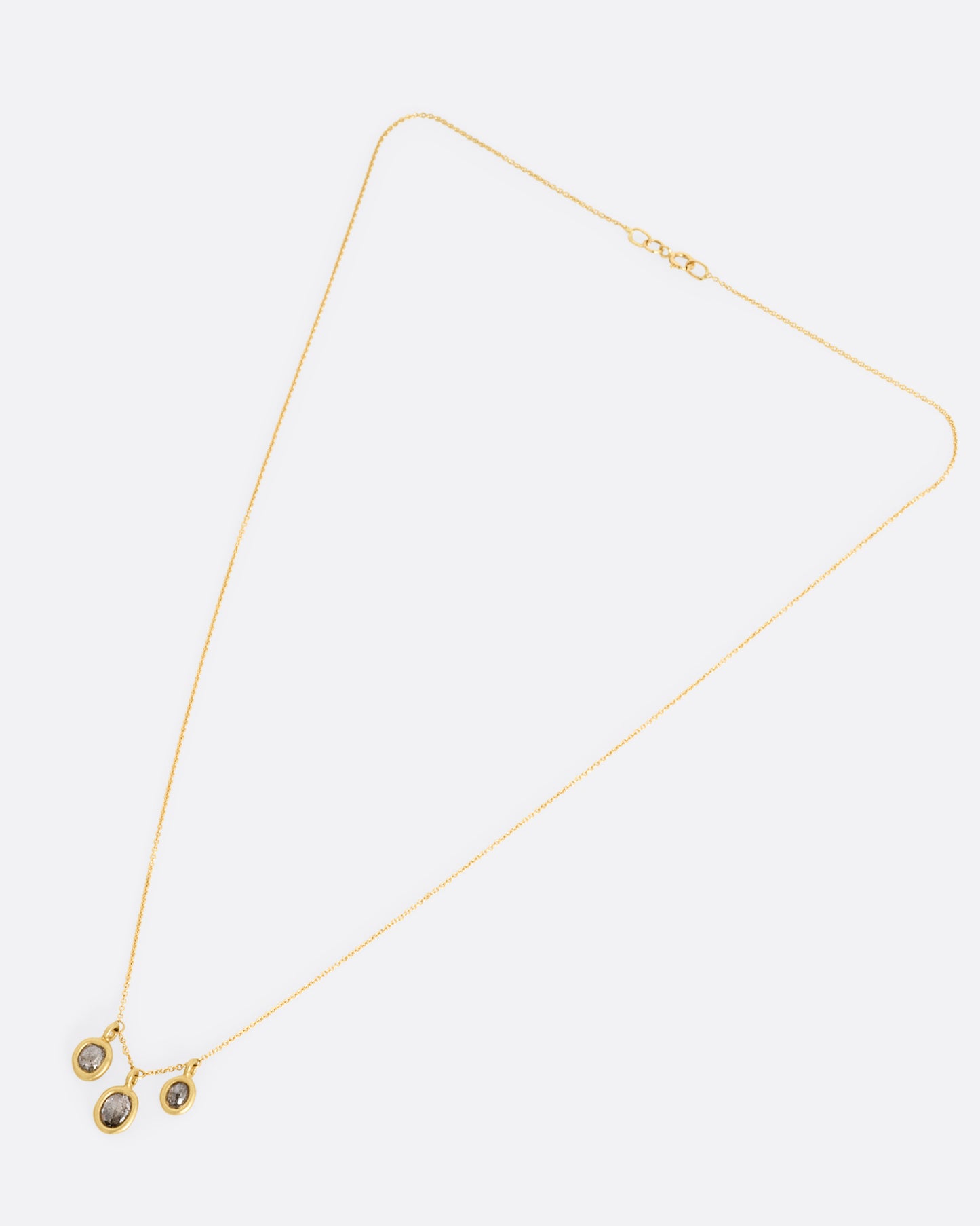 Triple Charm Diamond Necklace