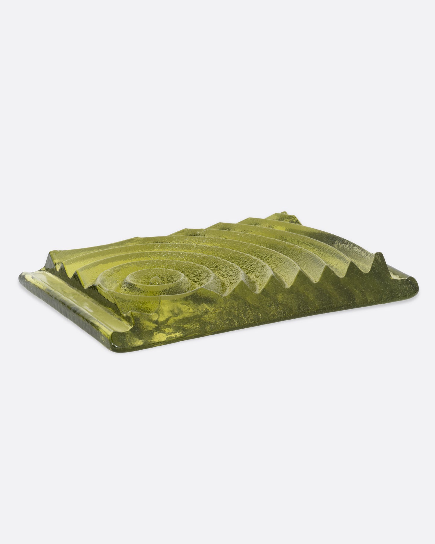 Green Glass Tray