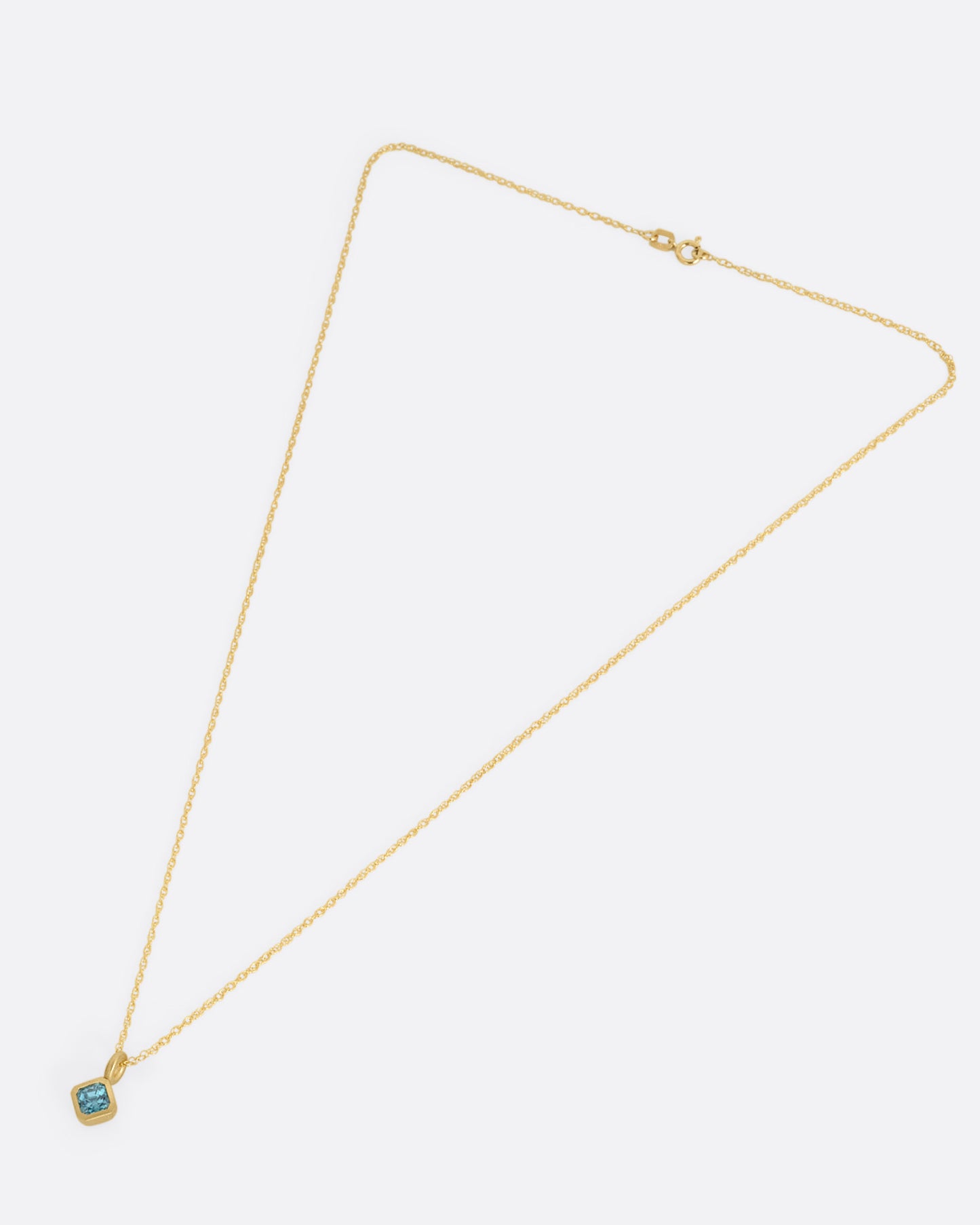 Zircon Offset Petite Pendant Necklace