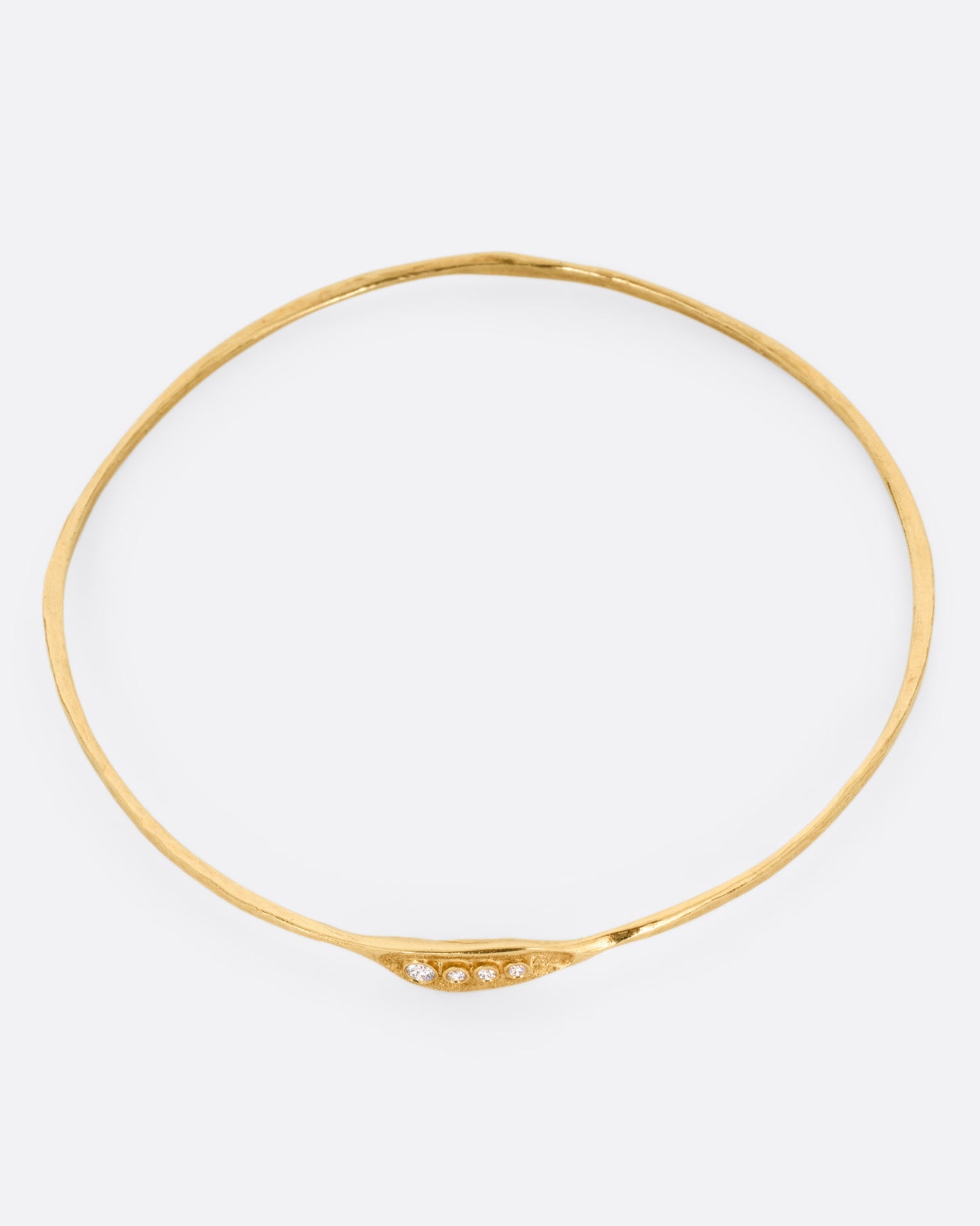Diamond Organic Bangle Bracelet