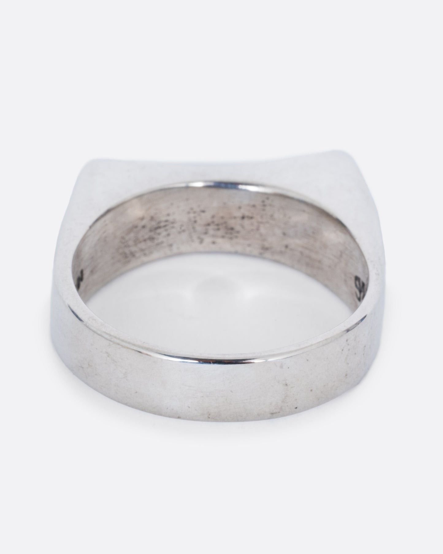 Concave Rectangular Signet Ring
