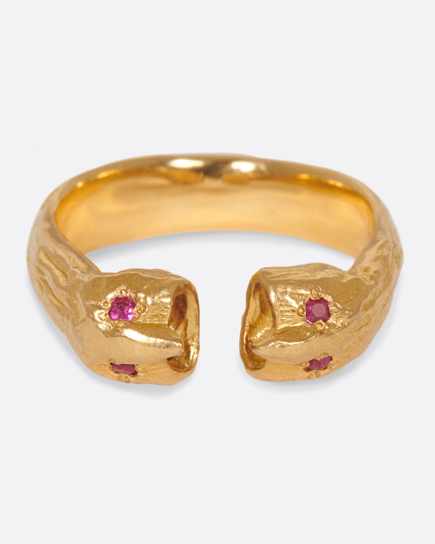 An open ring with two creatures facing one other, sharing stories.