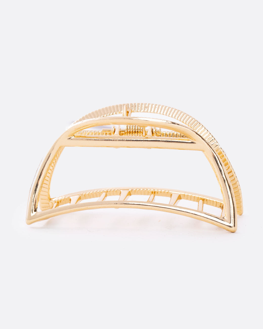 gold hair clip that is long and large, to fit all the hair on ones head into it when wrapped up