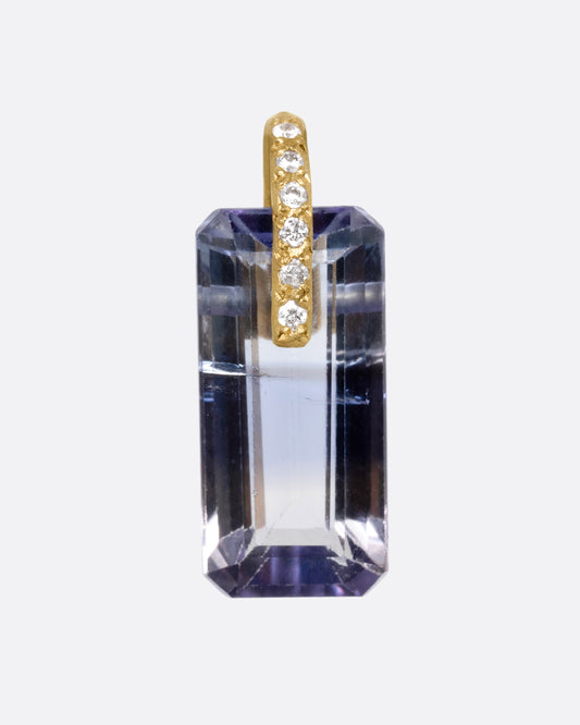 Tanzanite and Diamond Hibiki Stone Charm