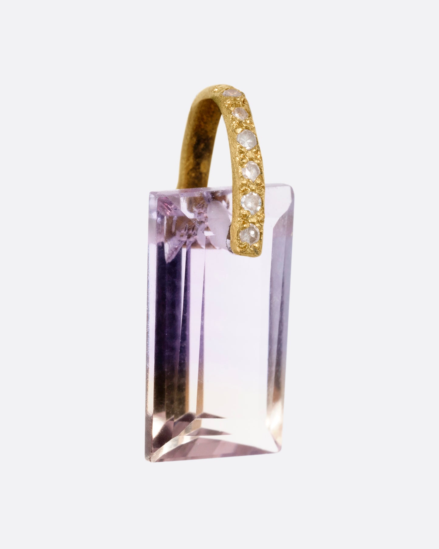 Ametrine and Diamond Hibiki Stone Charm