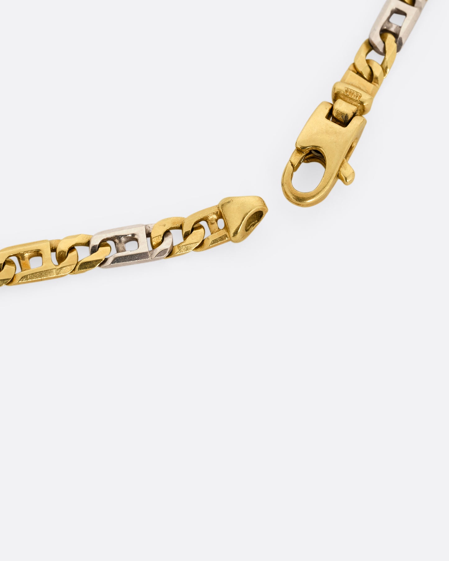 Geometric Mixed Link Chain Necklace