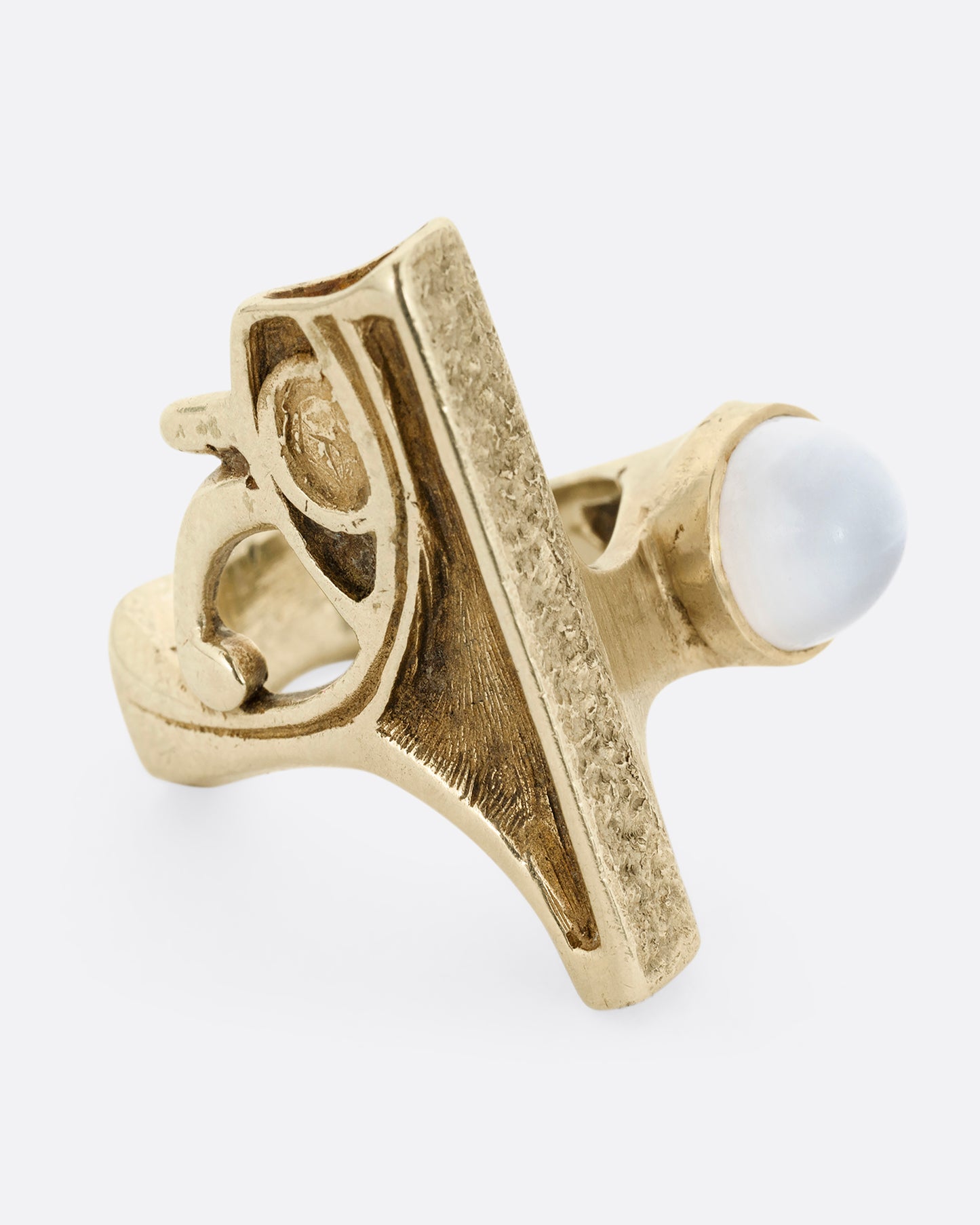 Eye of Horus Moonstone Ring