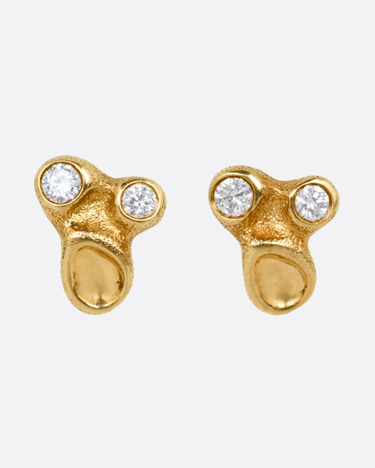 Small Diamond Cluster Stud Earrings