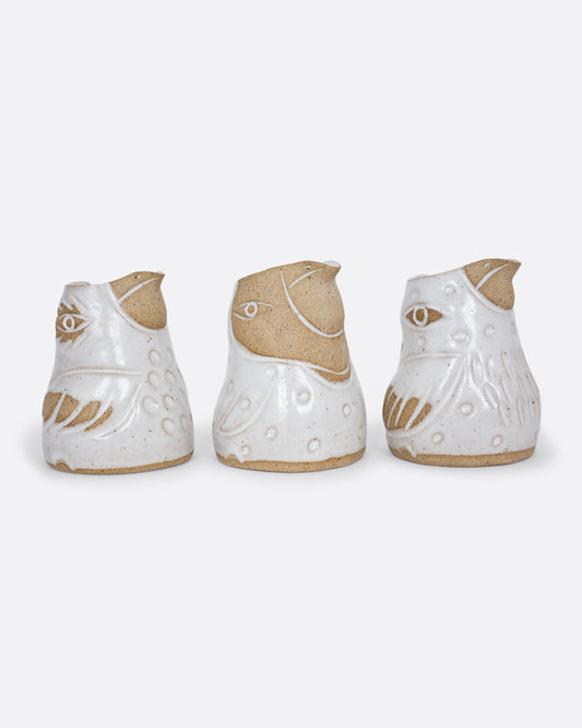 Calico White Bird Creamer