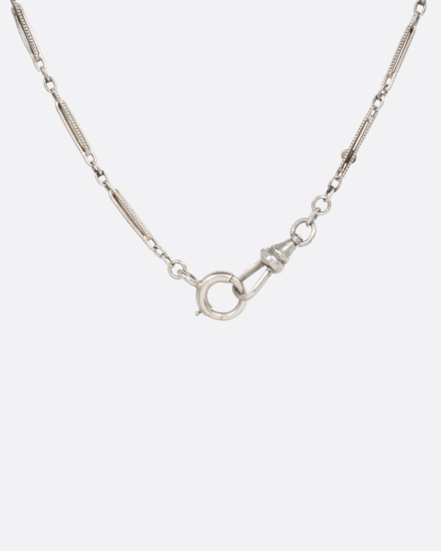 Red and Black Enamel Watch Chain Necklace