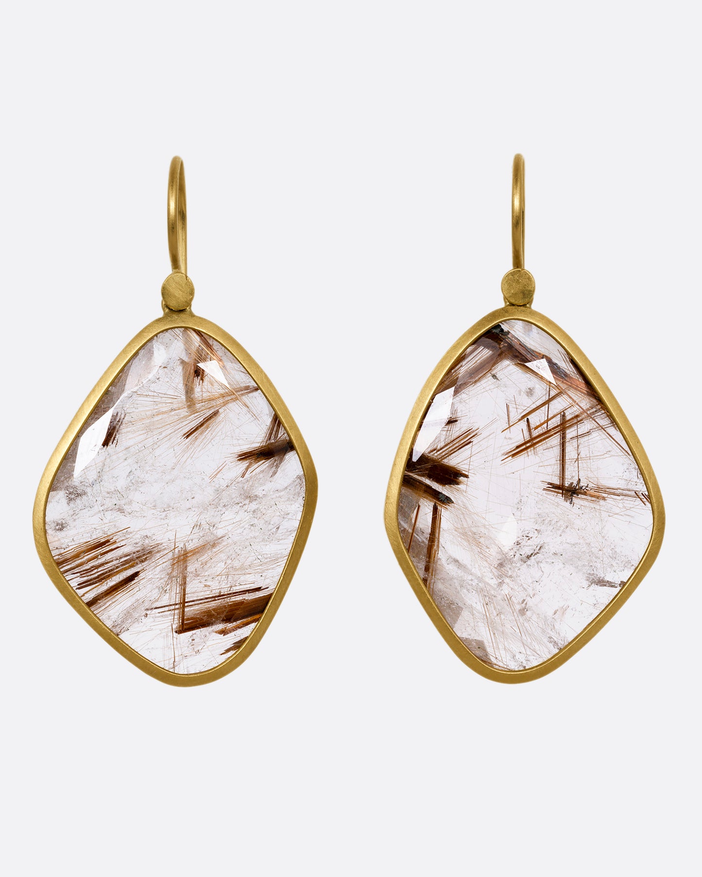 Rutilated Quartz Drop Earrings