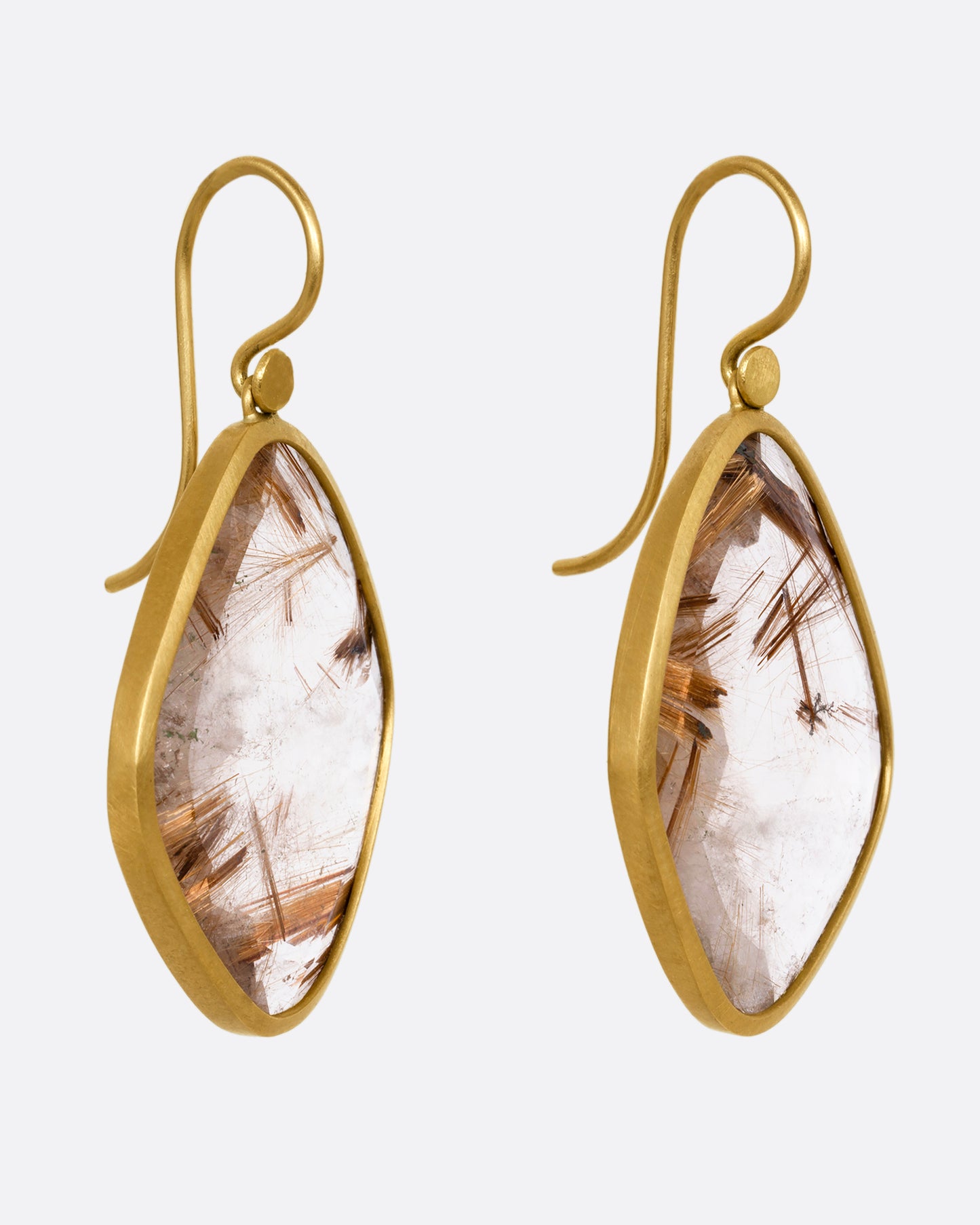 Rutilated Quartz Drop Earrings
