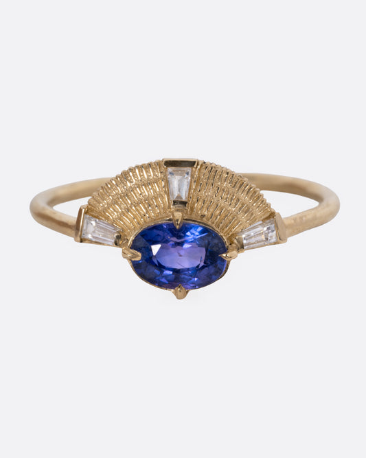 Sapphire and Diamond Helen Ring