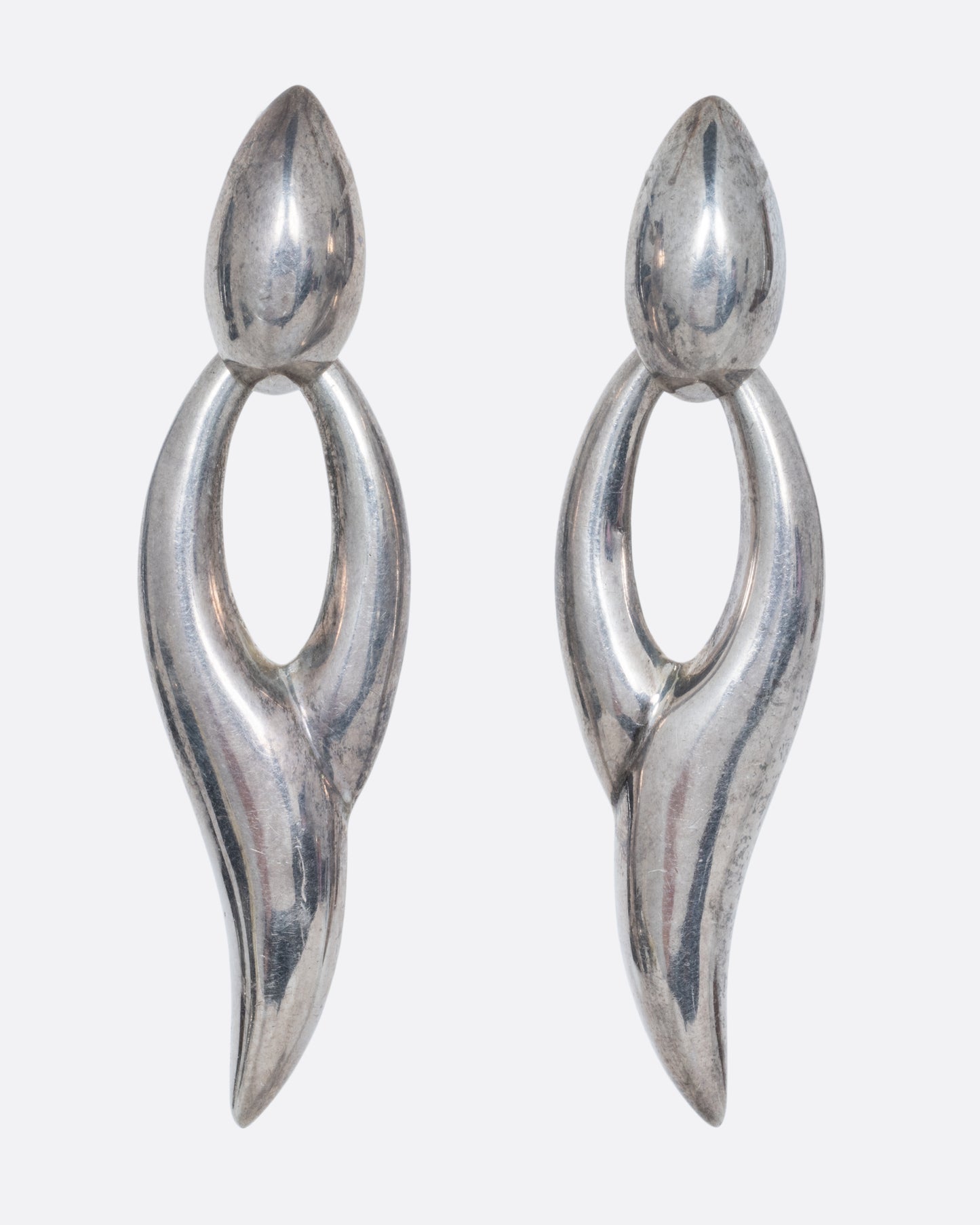 Long Abstract Drop Earrings