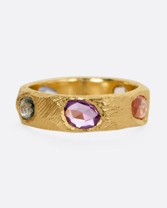 Rainbow Sapphire Band