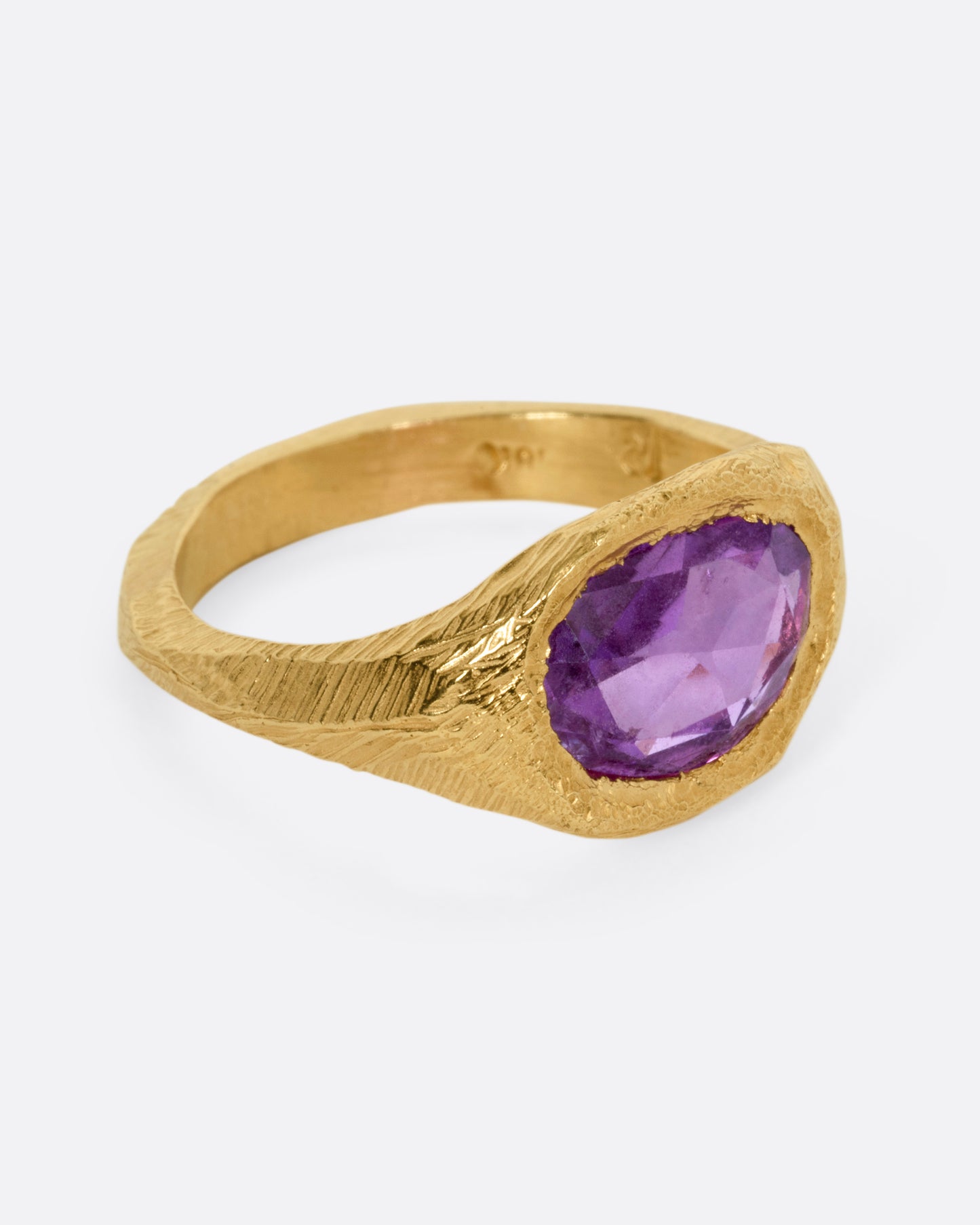 Purple Sapphire Signet Ring