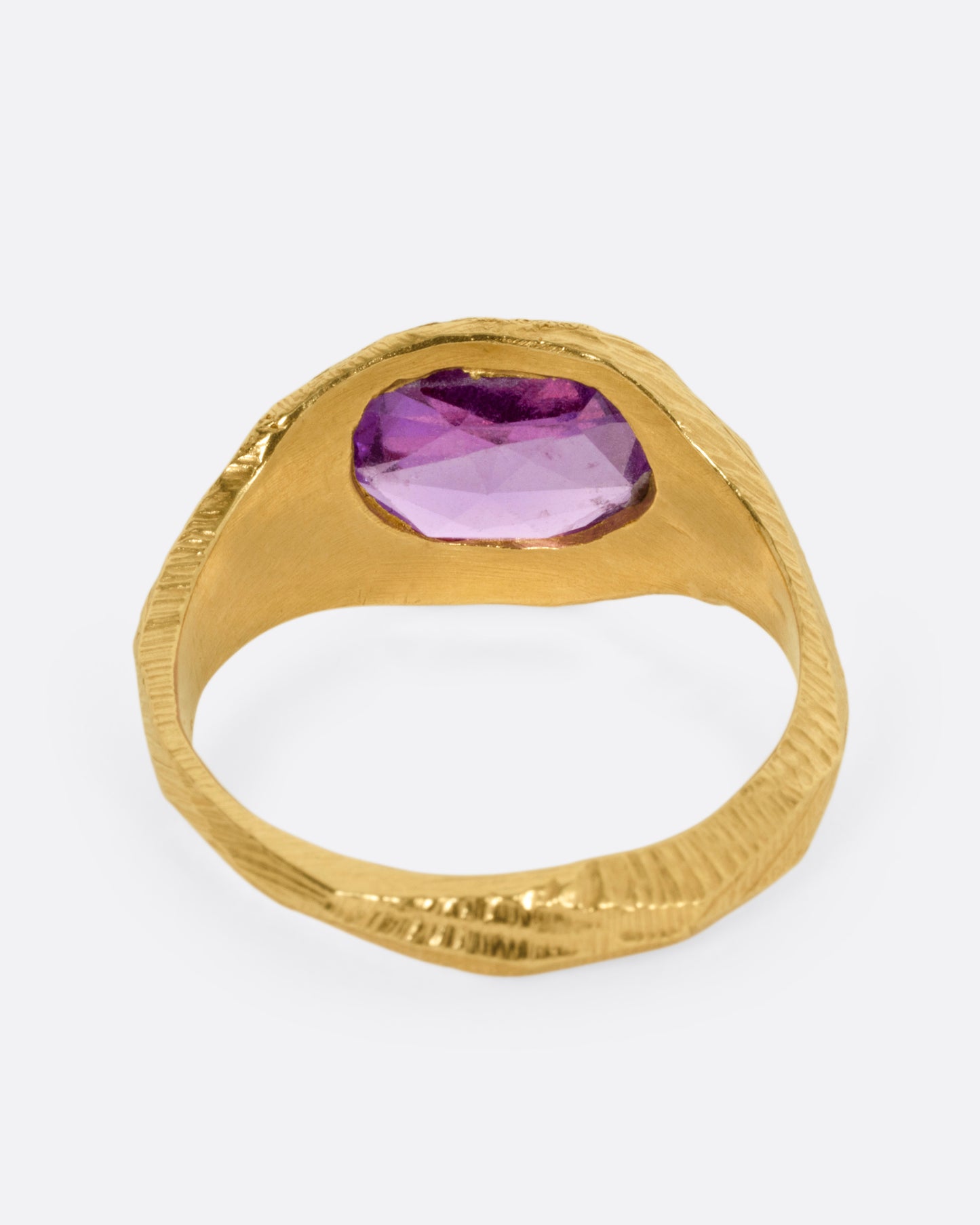 Purple Sapphire Signet Ring