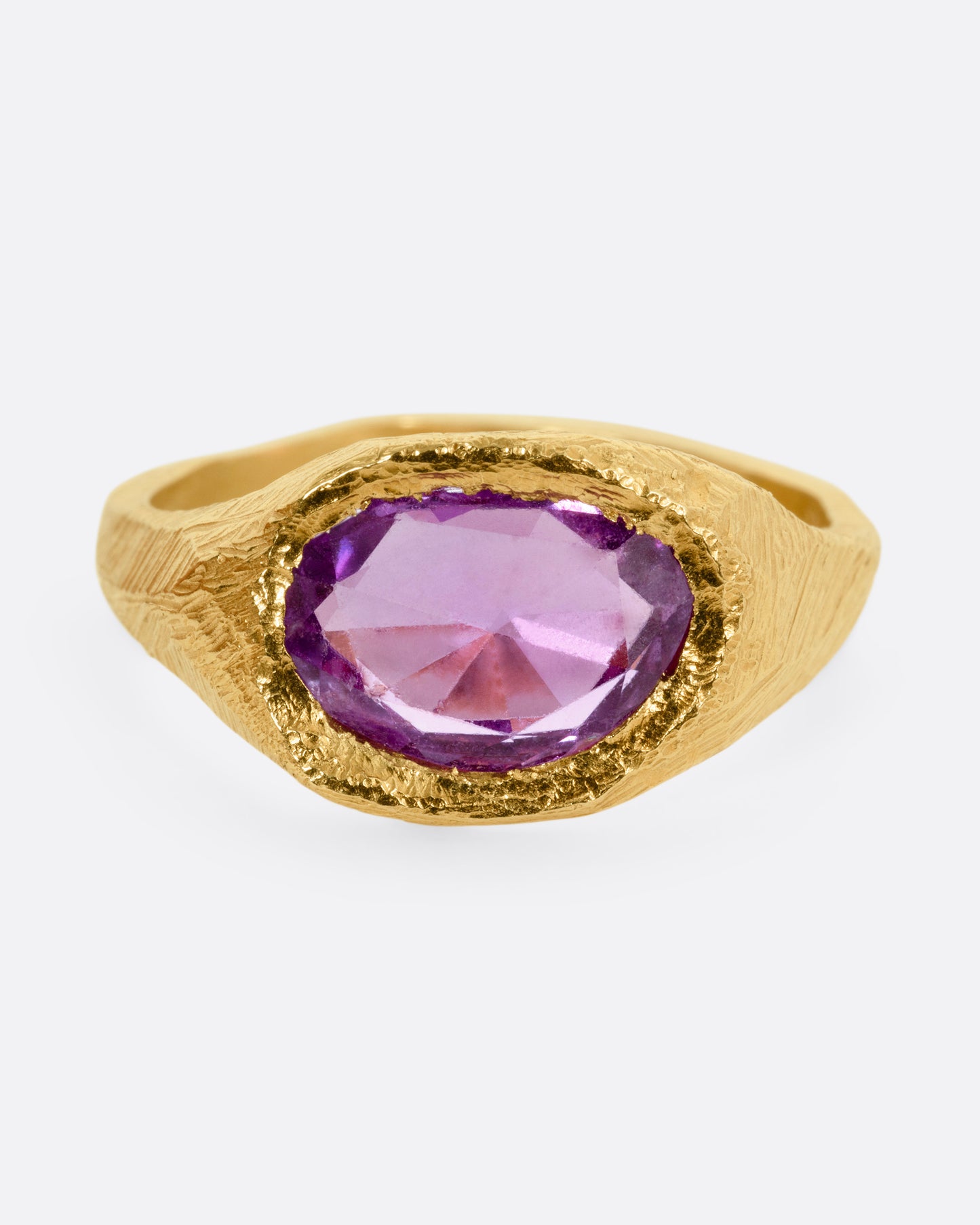 Purple Sapphire Signet Ring