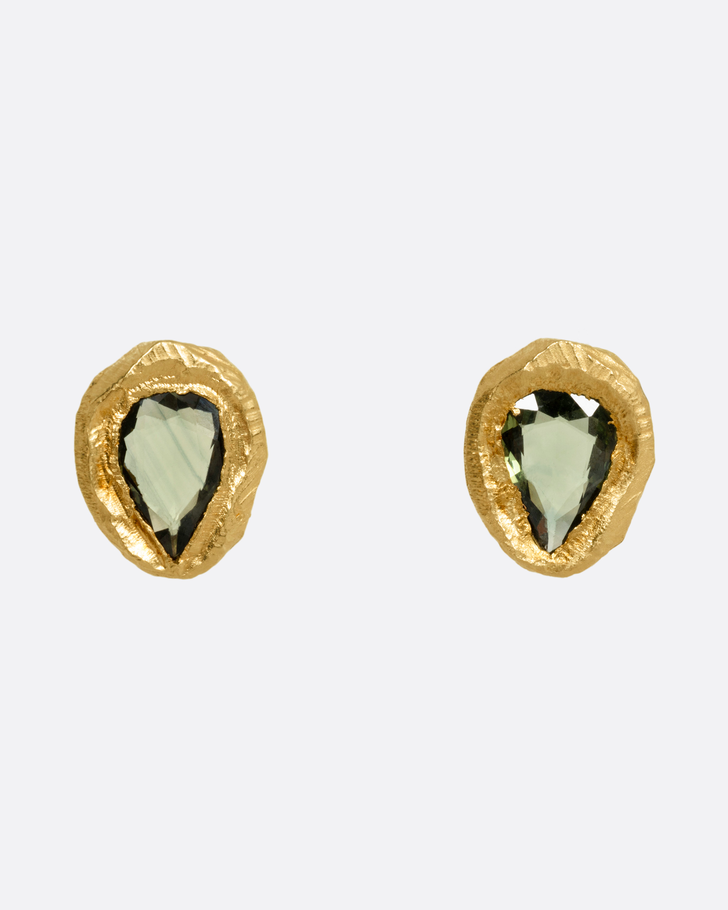 GREEN SAPPHIRE STUDS