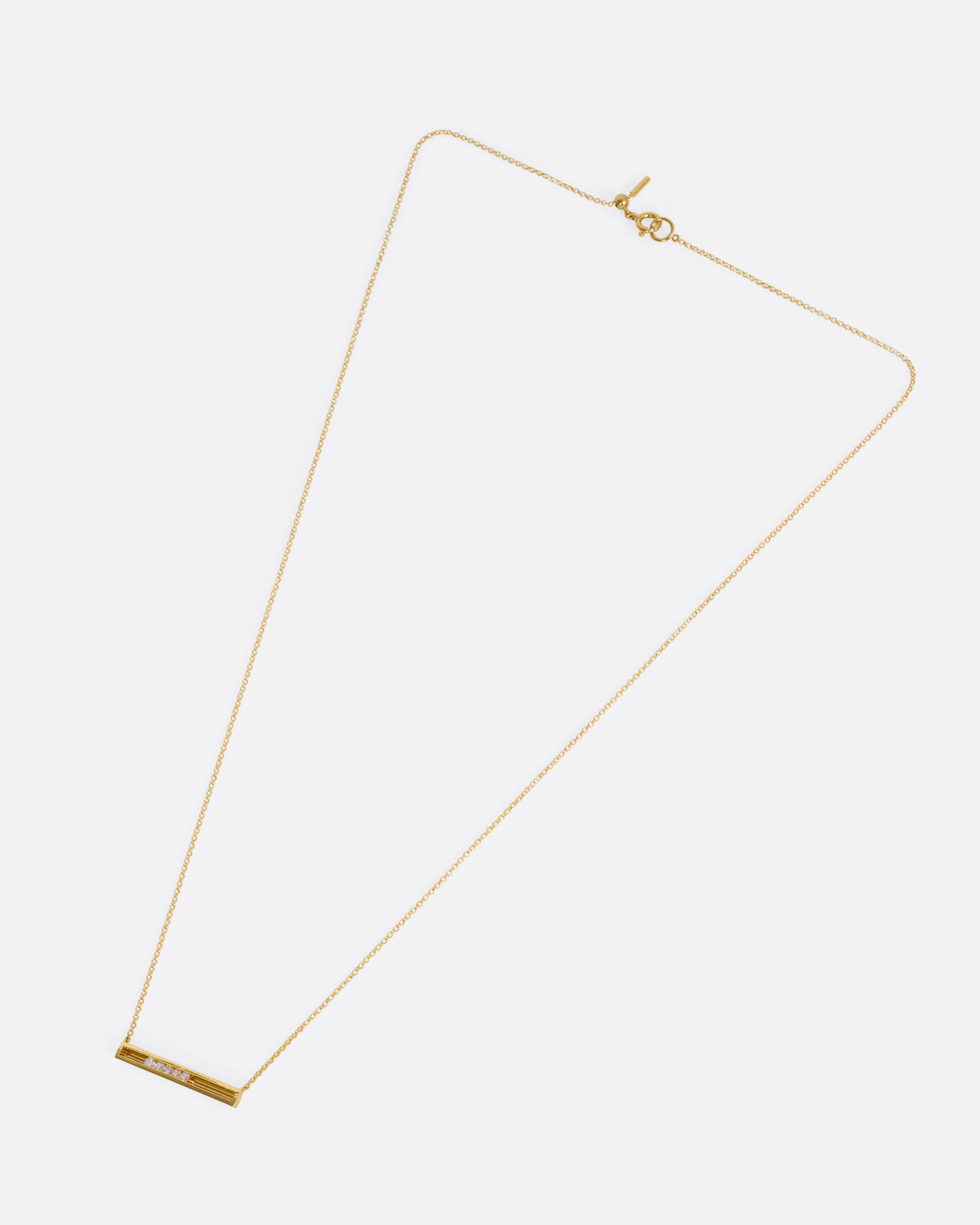 Sliding Diamond Pendant Necklace