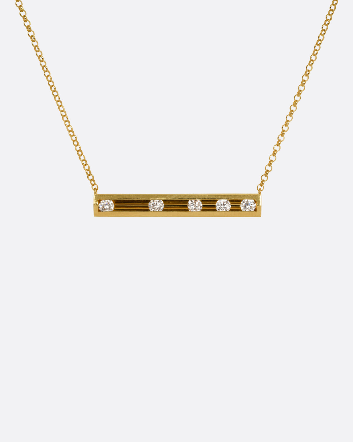 Sliding Diamond Pendant Necklace