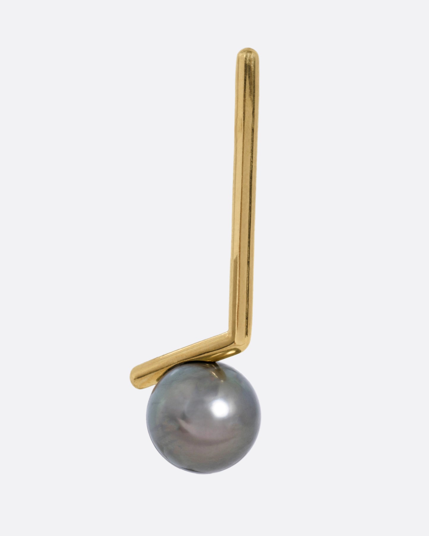 Large Black Tahitian Pearl Stud Earrings