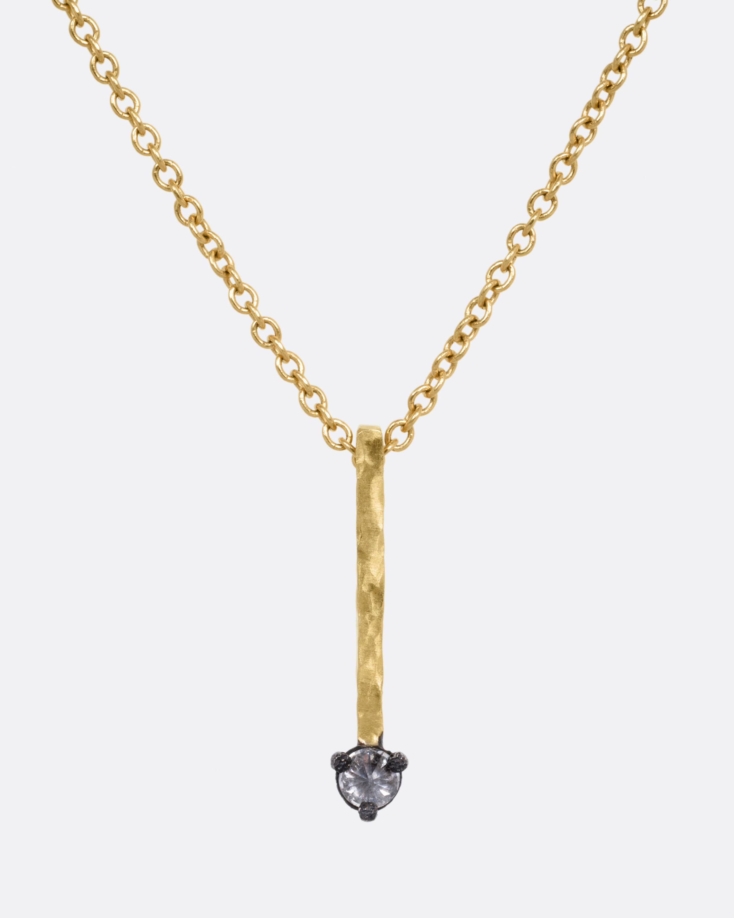 inverted diamond necklace