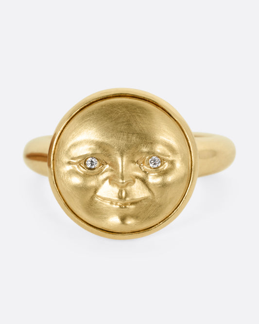 Diamond Moonface Ring
