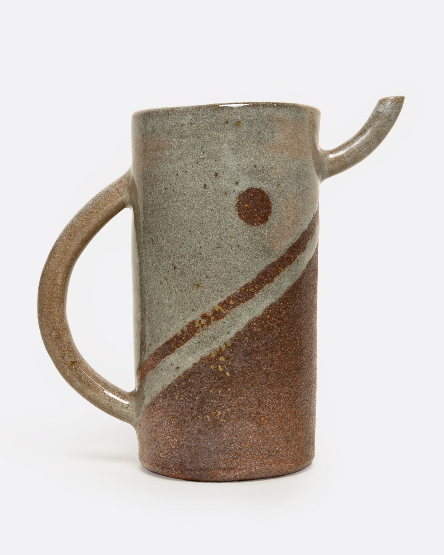 Dipped Brown Handled Pitcher
