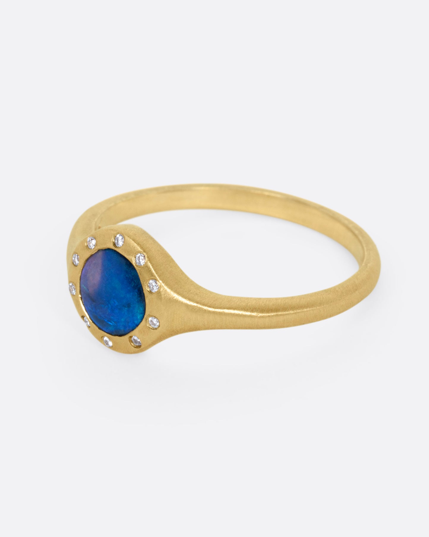 Australian Opal and Diamond Ring