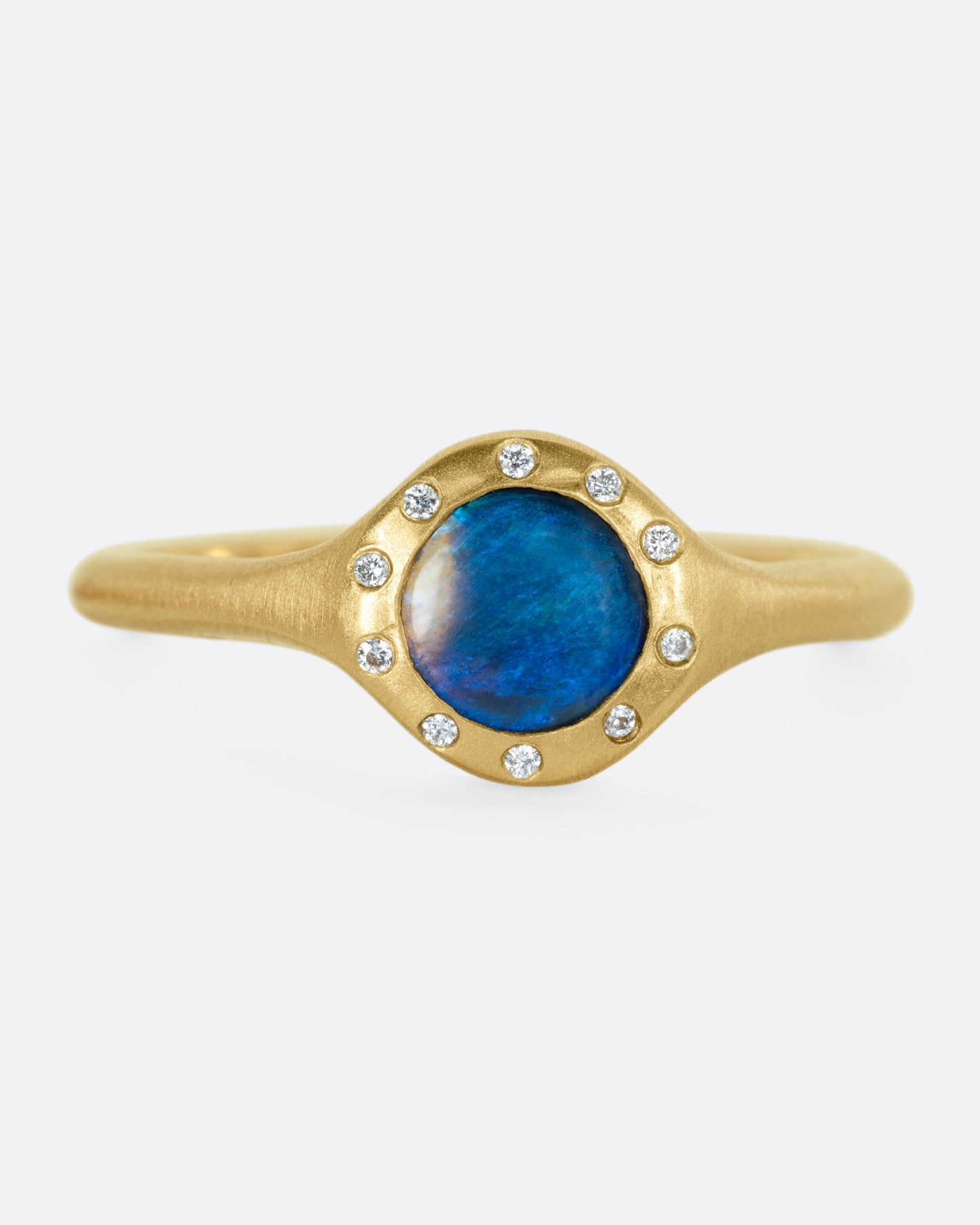 Australian Opal and Diamond Ring