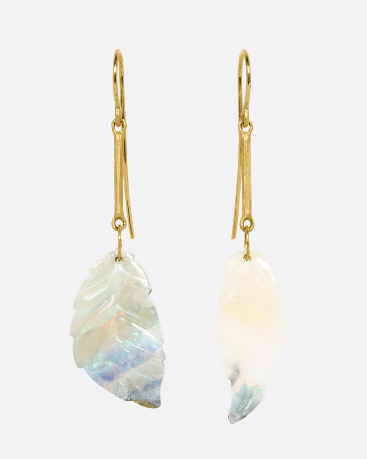 Australian Opal Feather Earrings