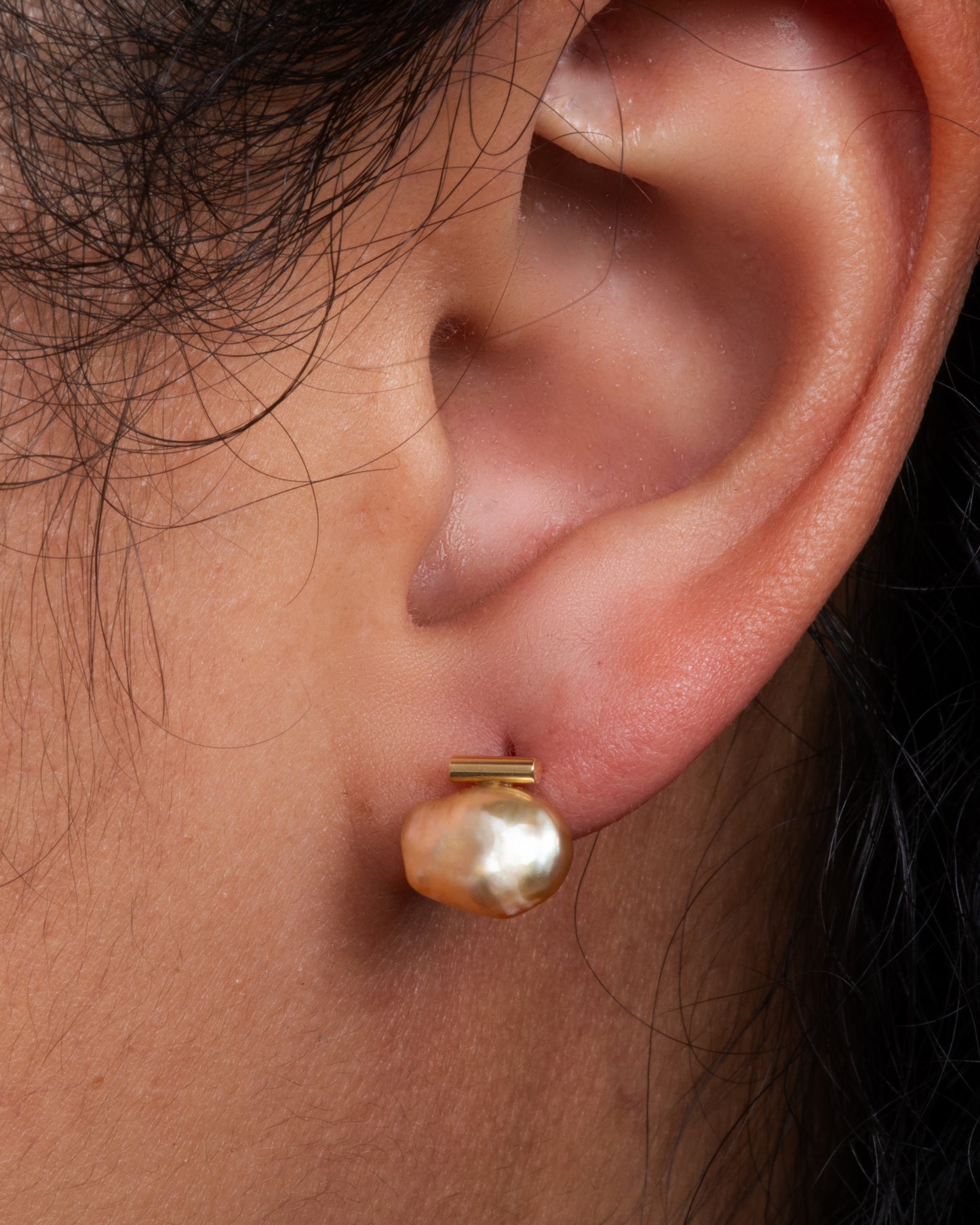 South Sea Barque Pearl Stud Earring