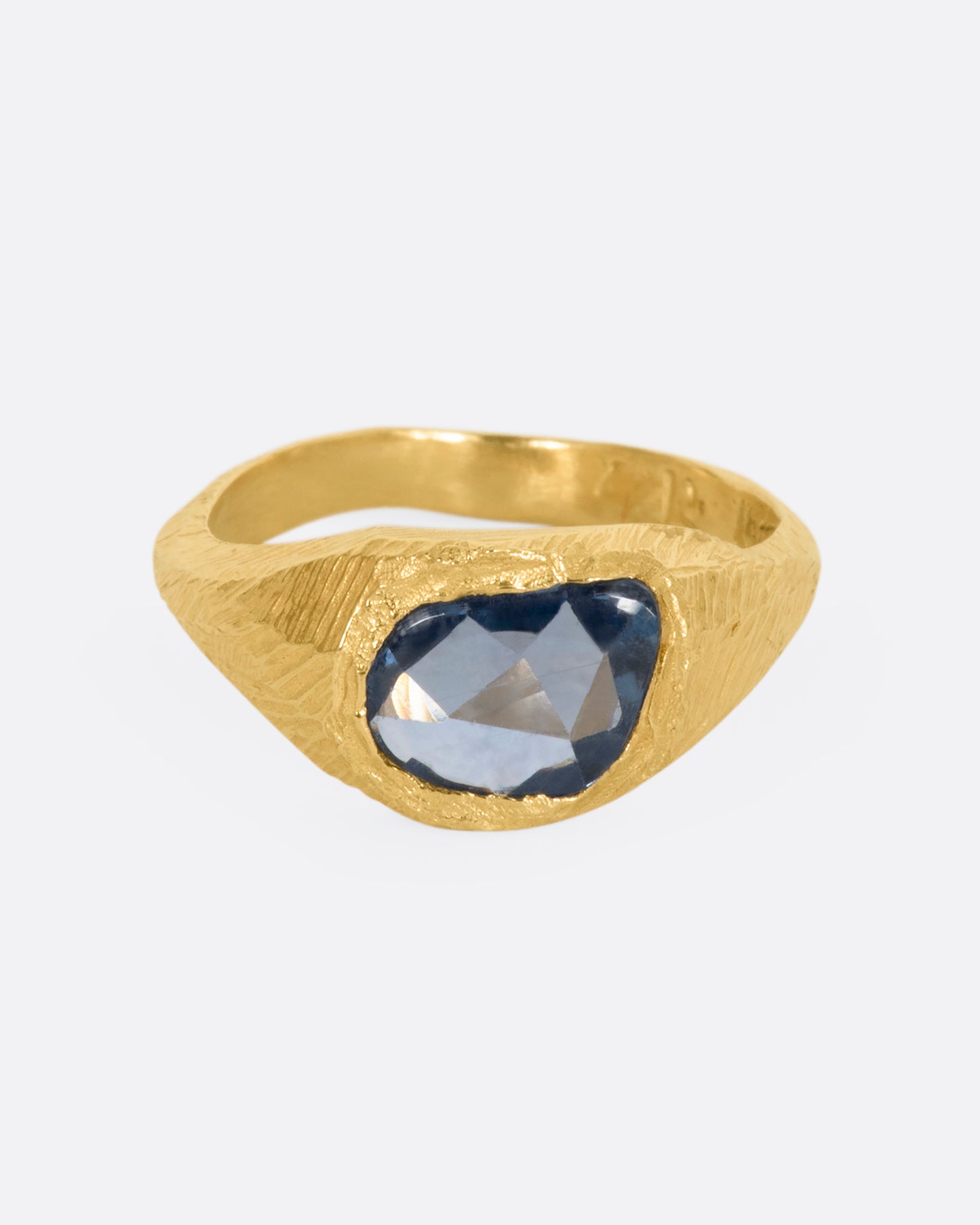 Blue Sapphire Signet Ring