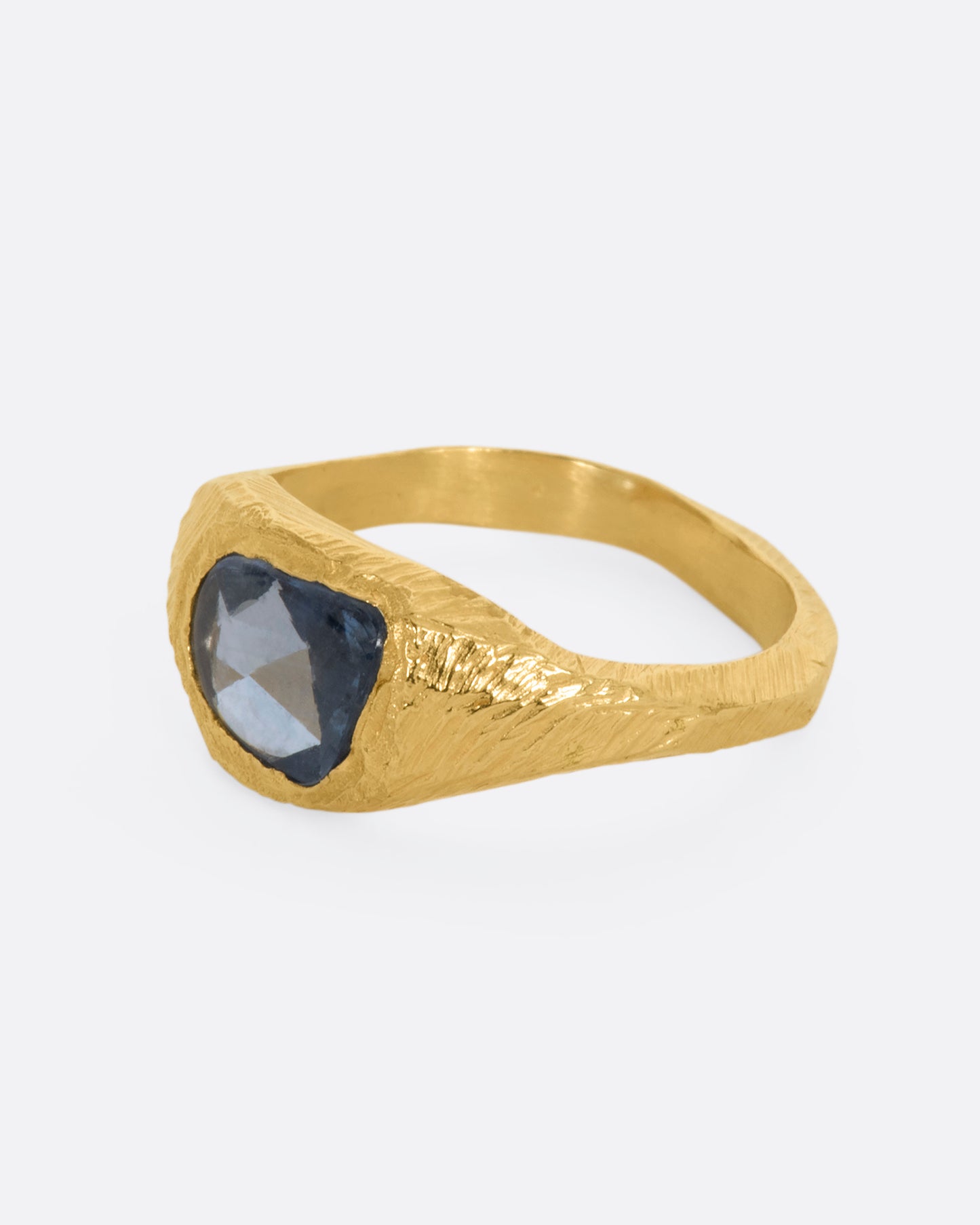 Blue Sapphire Signet Ring