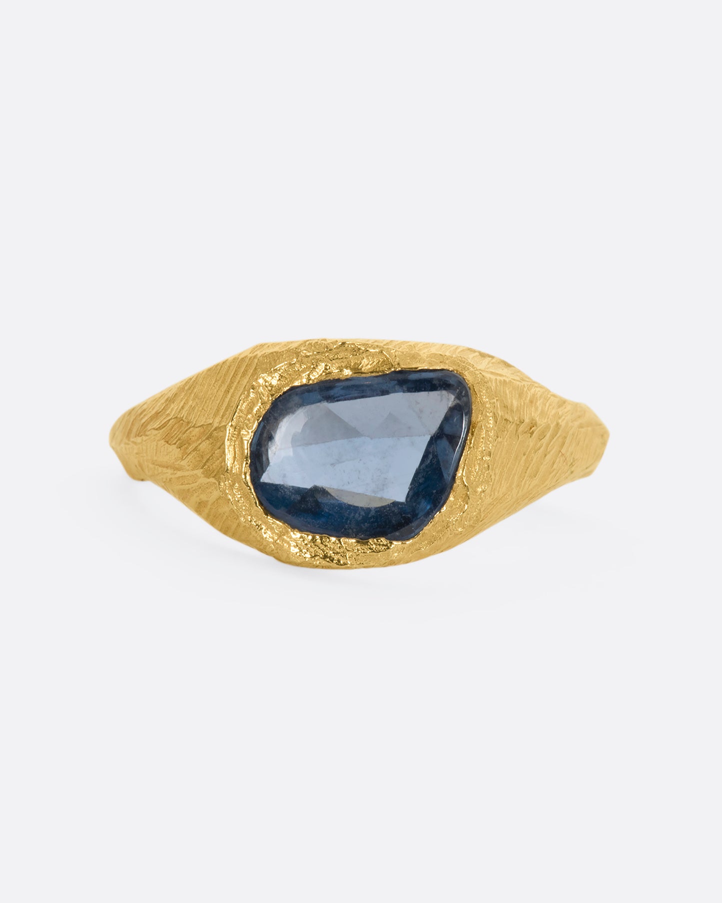 Blue Sapphire Signet Ring