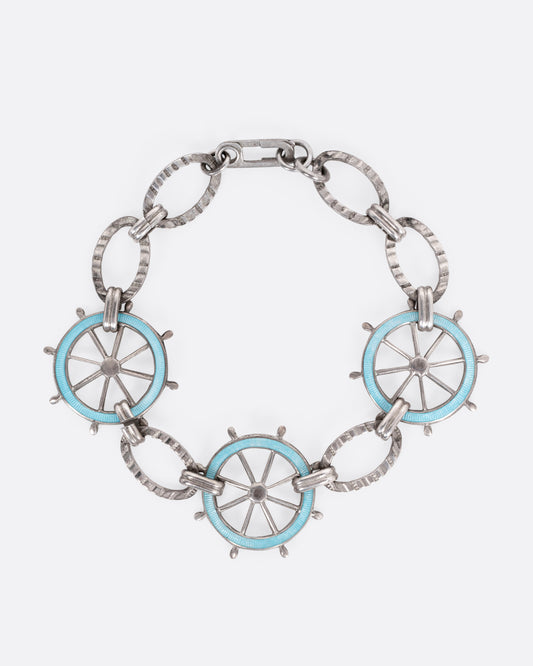 Ship's Wheel Link Bracelet
