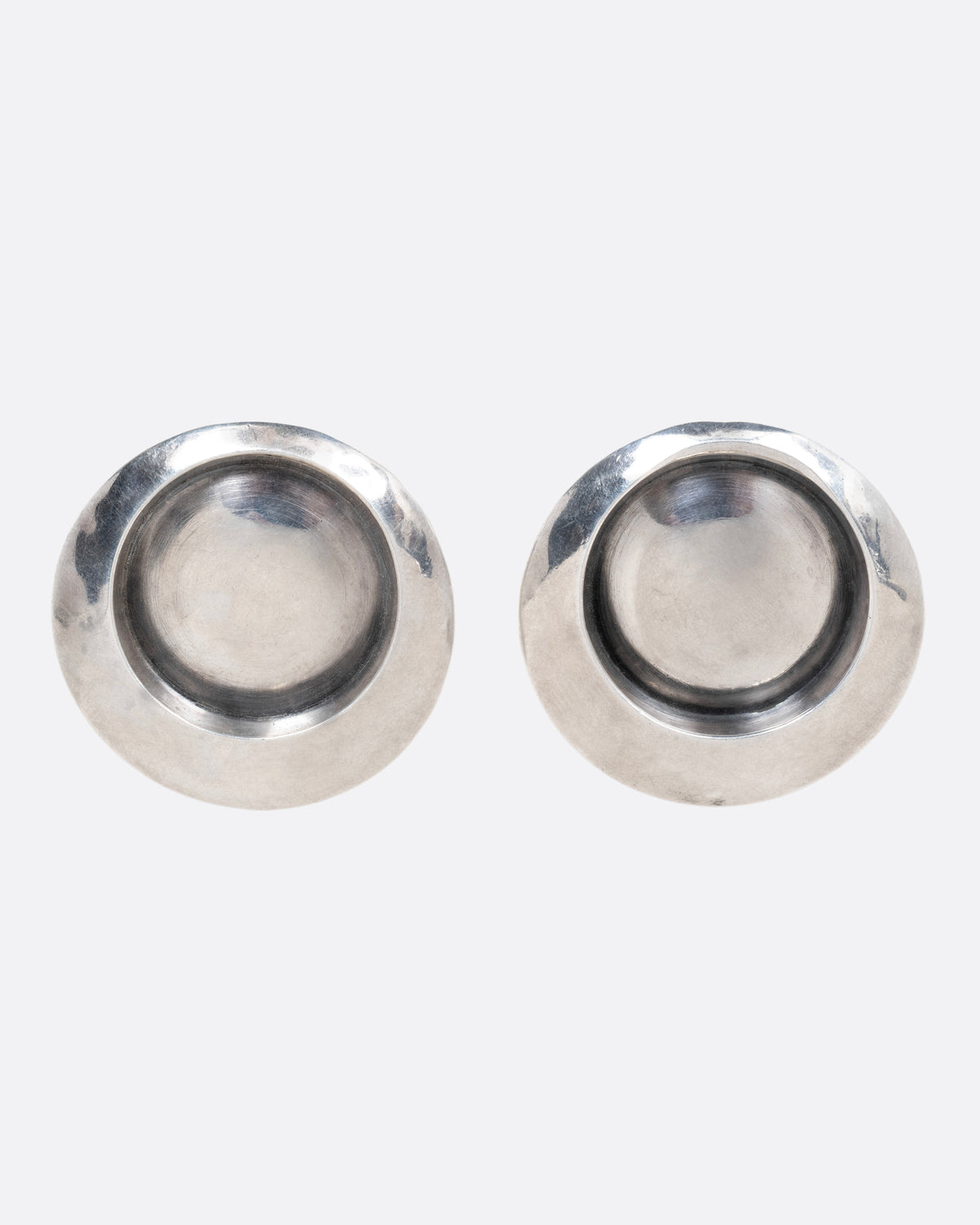 Recessed Button Stud Earrrings