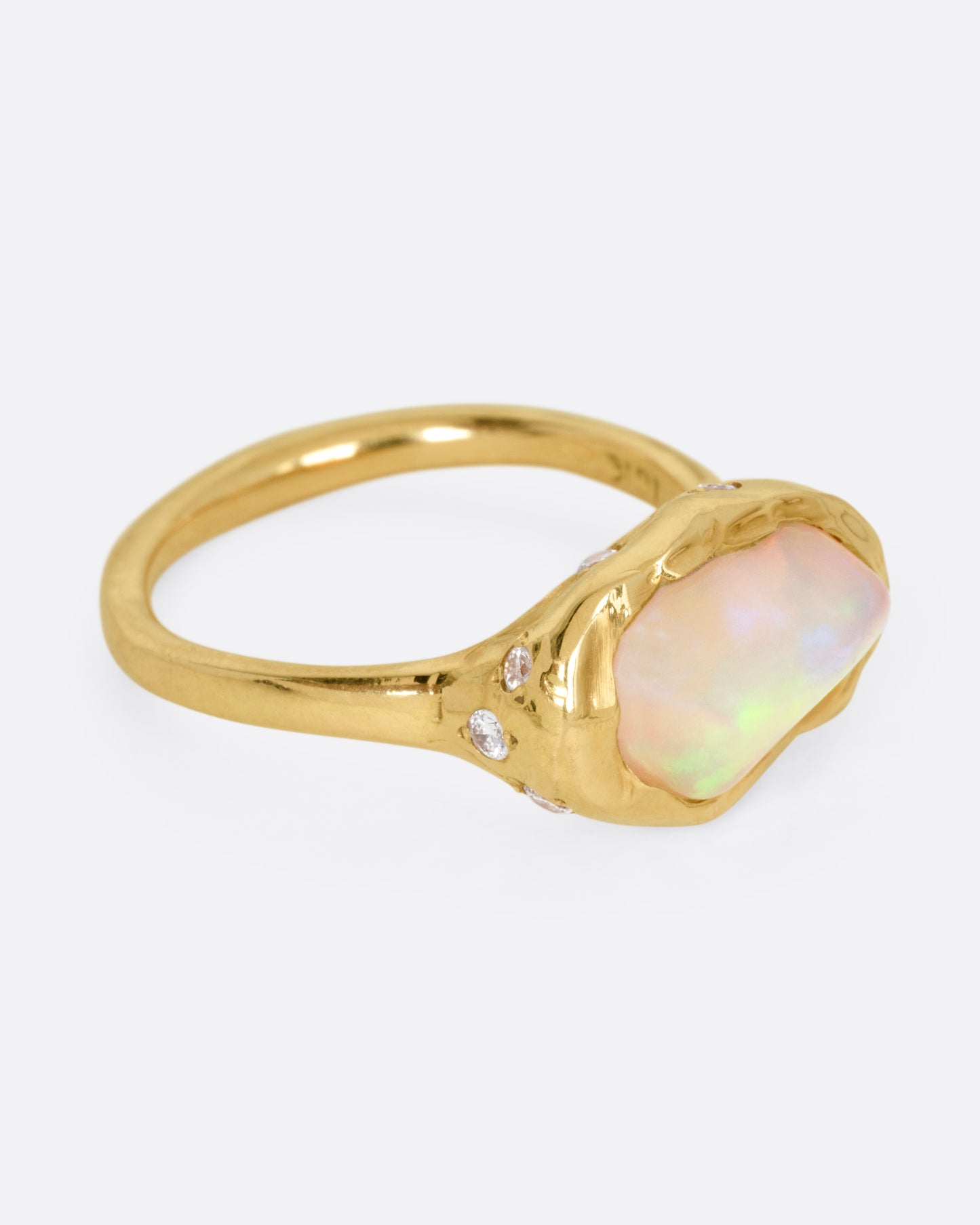Opal Sprites Rainbow Water Rock Ring
