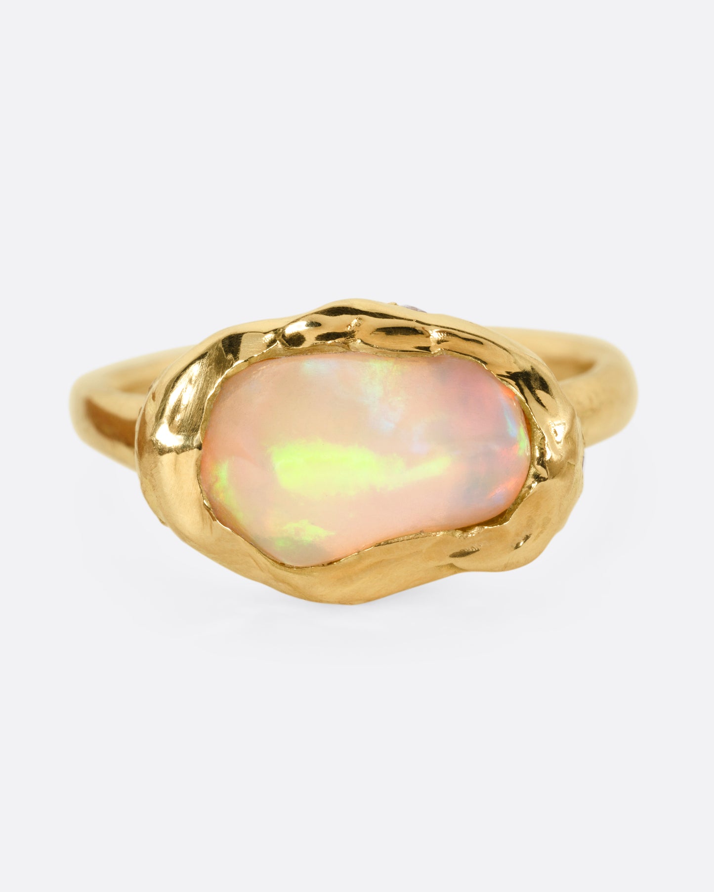 Opal Sprites Rainbow Water Rock Ring