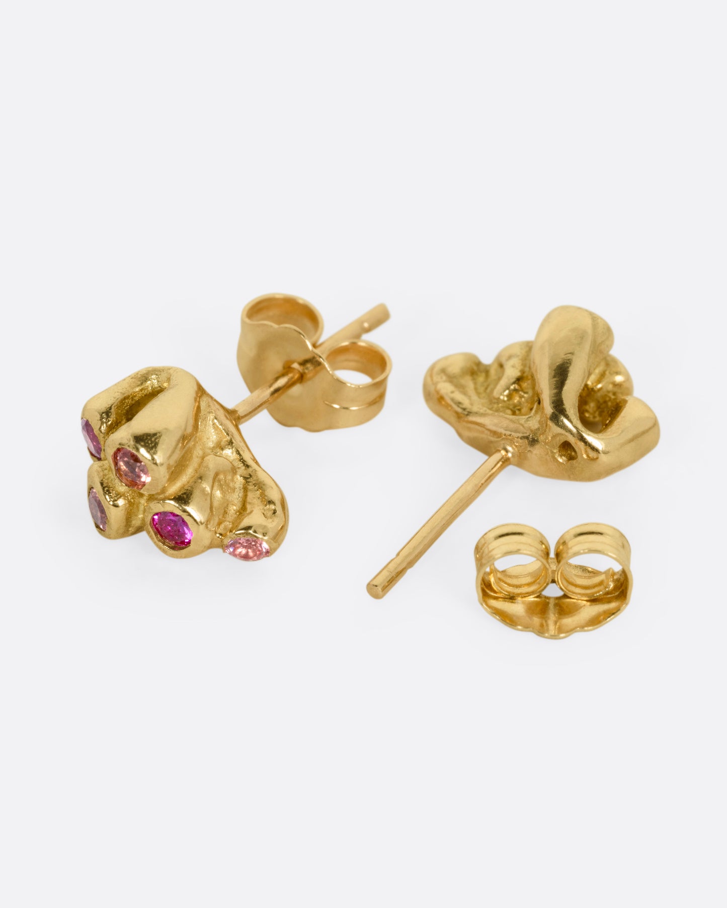 Sapphire Sea Anemone Cluster Stud Earrings