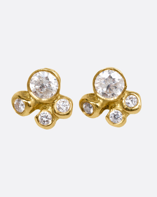 Starlight Diamond Stud Earrings